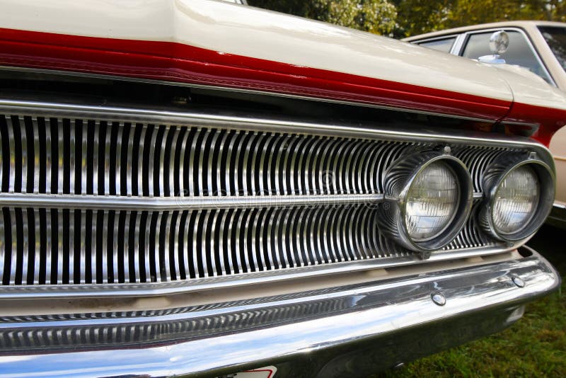 Closeup View of a 1960s Car Grill Stock Image Image of 1960s, grill