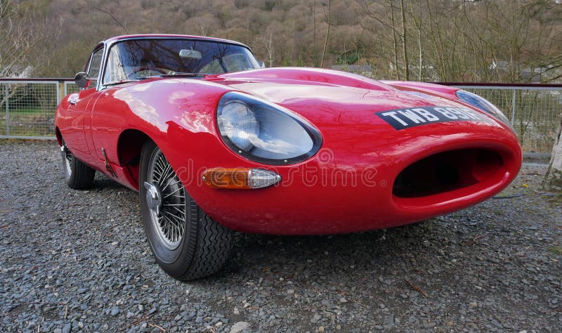 60s Cars Legend Jaguar E-Type 3.8 Vintage Racing Editorial Stock