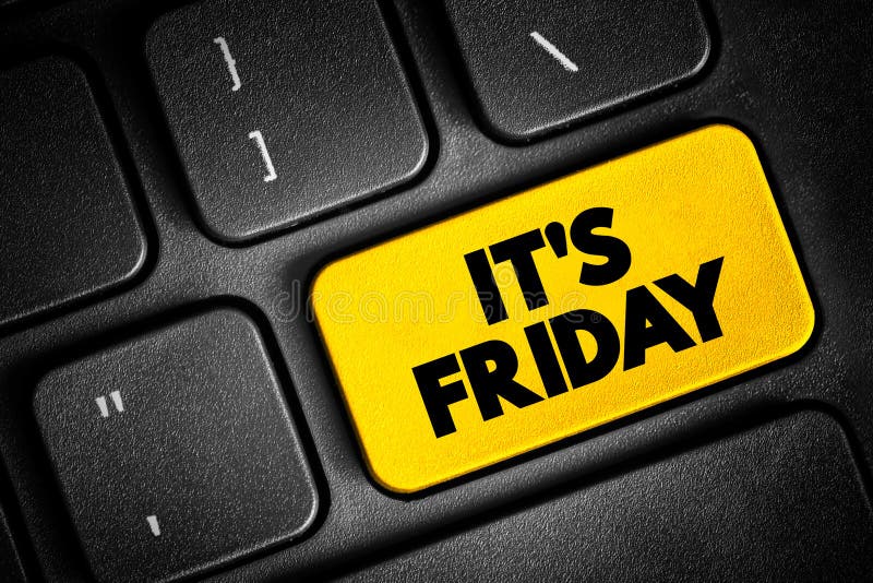 It\'s Friday text button on keyboard, concept background stock photos
