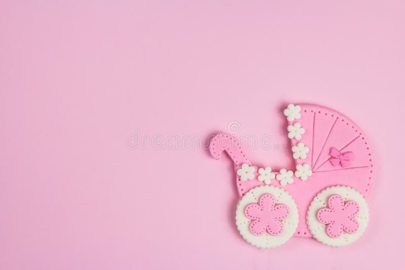 It`s a Girl Pink Card. Newborn Background. Baby Shower Invitation ...