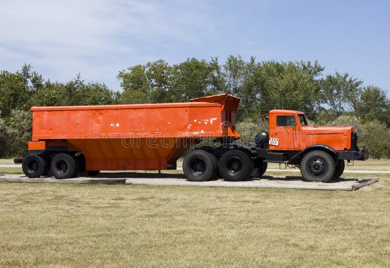 1940s Hauling Truck with Belly Dump Trailer