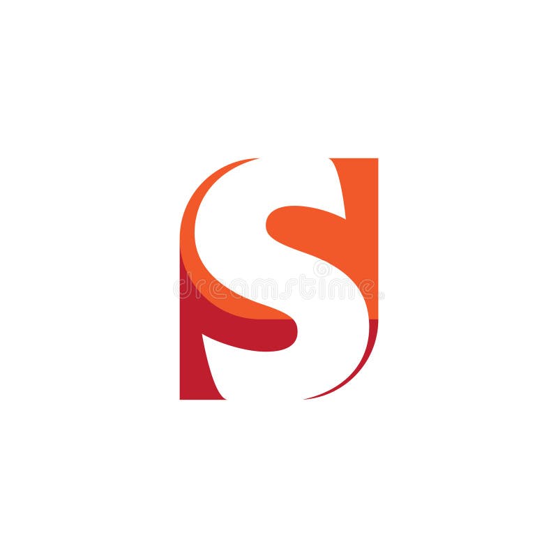 S initial letter logo stock illustration