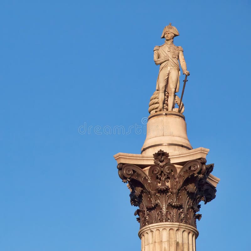 ` S Londons, Nelson Spalte in Trafalgar-Quadrat lizenzfreies stockbild ` S Londons, Nelson Spalte in Trafalgar-Quadrat lizenzfreies stockbild