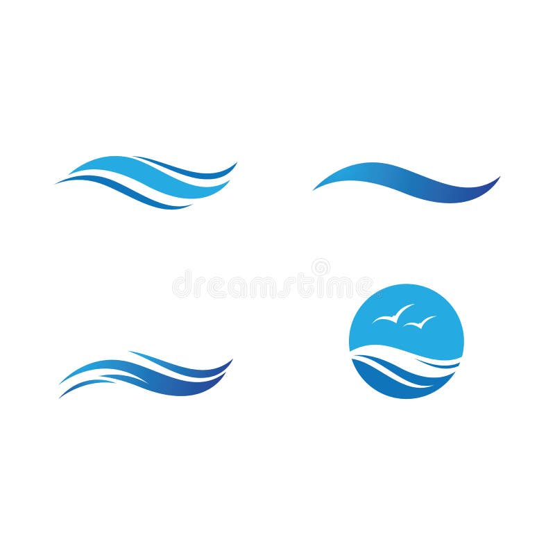 S?mbolo da onda de ?gua e ?cone Logo Template ilustração royalty free S?mbolo da onda de ?gua e ?cone Logo Template ilustração royalty free