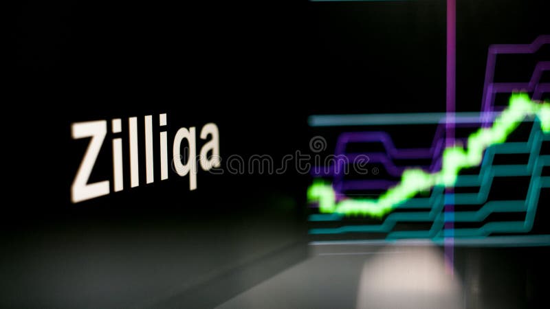 S?mbolo de Zilliqa Cryptocurrency O comportamento das trocas do cryptocurrency, conceito Tecnologias financeiras modernas fotografia de stock S?mbolo de Zilliqa Cryptocurrency O comportamento das trocas do cryptocurrency, conceito Tecnologias financeiras modernas fotografia de stock