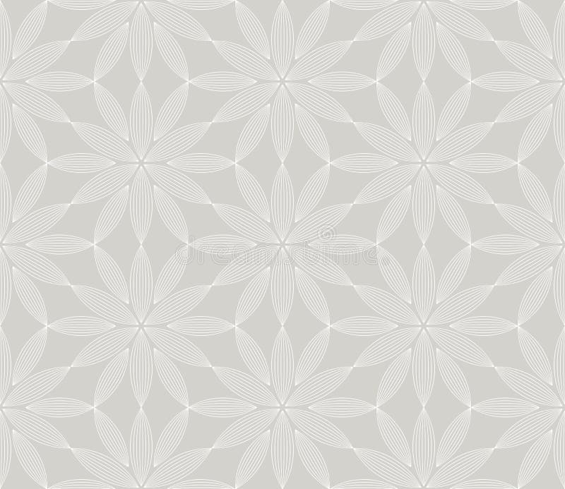 S?ml?s modell f?r abstrakt enkel geometrisk vektor med den vita linjen blom- textur p? gr? bakgrund Ljust - gr?tt modernt royaltyfri illustrationer S?ml?s modell f?r abstrakt enkel geometrisk vektor med den vita linjen blom- textur p? gr? bakgrund Ljust - gr?tt modernt royaltyfri illustrationer