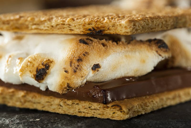 S'mores com Marshmallows, Chocolate e Bolachas Graham imagens de stock royalty free