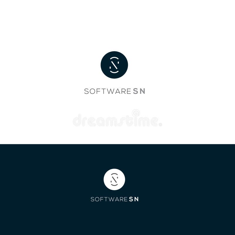 S,N letters logo. Fashion vector logo design. Geometric ornament stock illustration S,N letters logo. Fashion vector logo design. Geometric ornament stock illustration