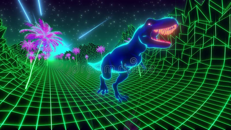 animate a running dinosaur Tyrannosaurus, Stock Video