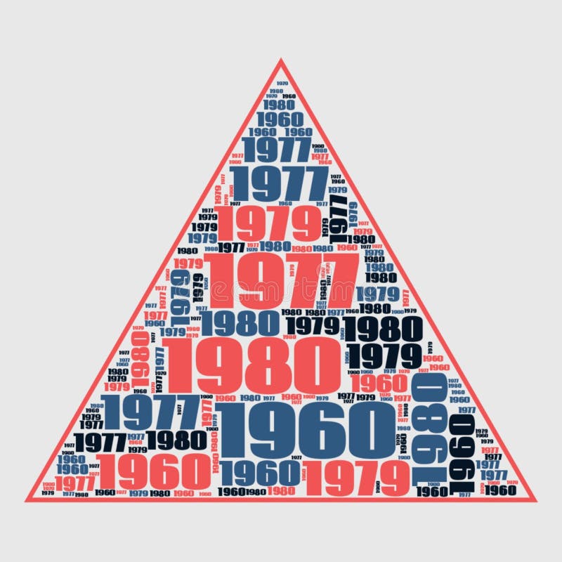 60s 70s 80s Style Year's vector illustration