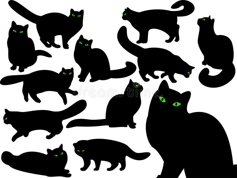 s sylwetki kocich oczu ilustracja wektor s sylwetki kocich oczu ilustracja wektor