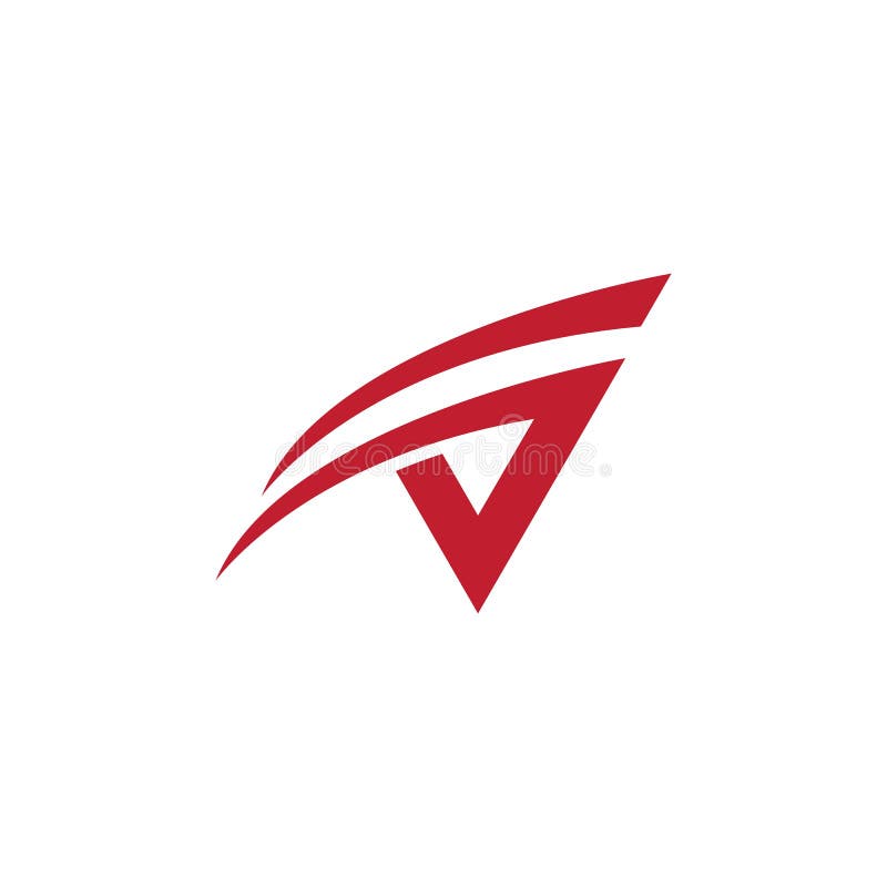 S or V letter logo royalty free illustration