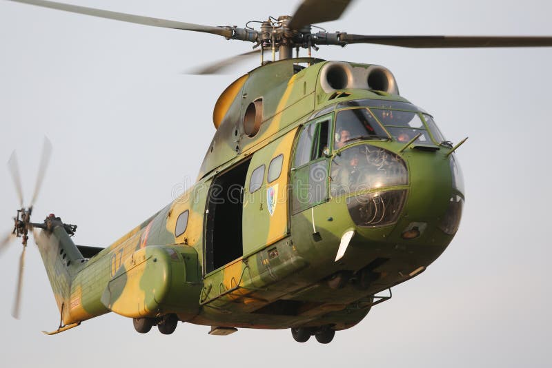 member Awareness engine SA 330 Puma Military Helicopter Editorial Photography - Image of power,  aggressive: 121668972