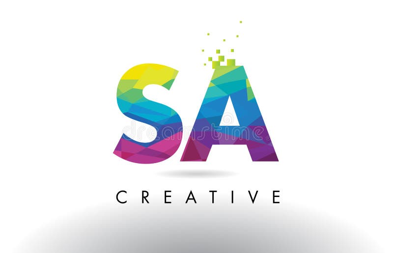 SA S en färgrik vektor för design för bokstavsorigamitrianglar