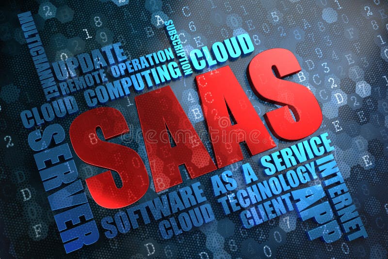 SAAS. Принципиальная схема Wordcloud. стоковые изображения rf.