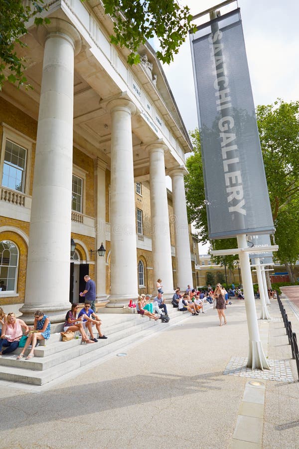 The Saatchi Gallery, Famous Art Gallery Entrance in London Editorial