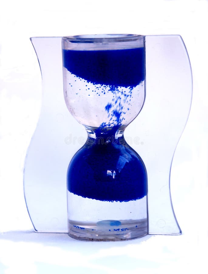 Sabbia-vetro blu immagini stock Sabbia-vetro blu immagini stock