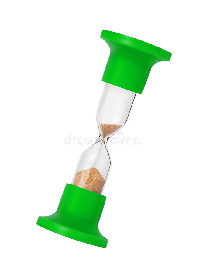 Sabbia-vetro verde immagini stock libere da diritti Sabbia-vetro verde immagini stock libere da diritti