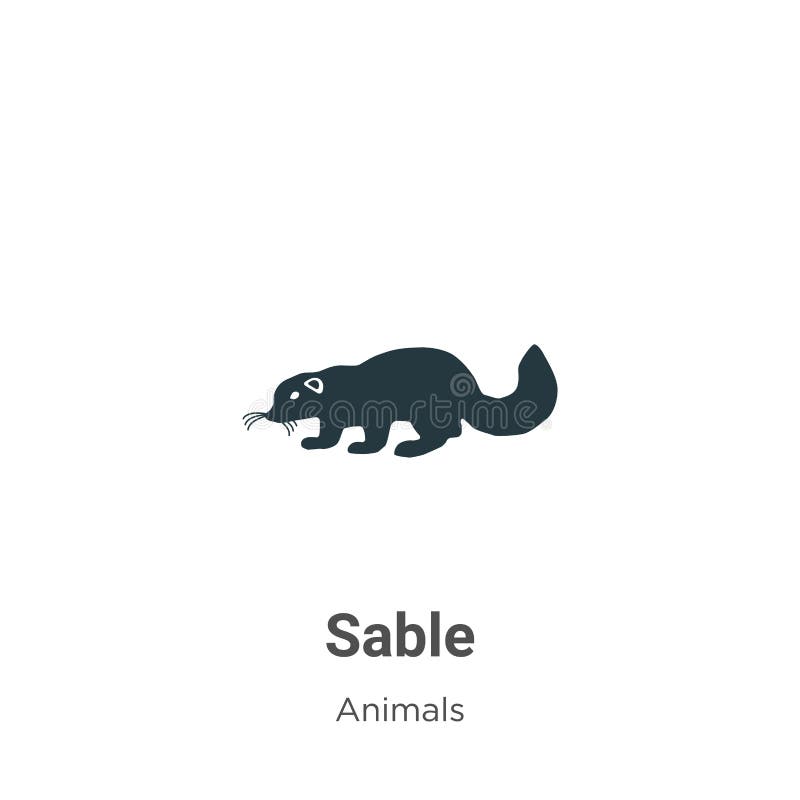Sable Vector Icon on White Background. Flat Vector Sable Icon Symbol Sign  from Modern Animals Collection for Mobile Concept and Stock Vector -  Illustration of funny, forest: 162006906