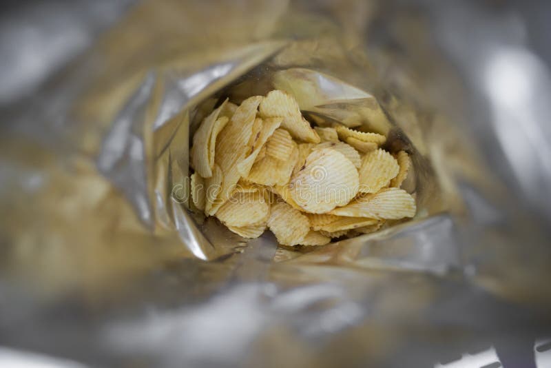 Sacchetto delle patatine fritte fotografia stock Sacchetto delle patatine fritte fotografia stock
