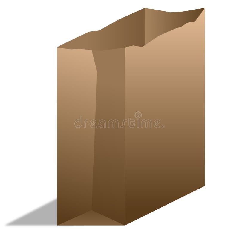 Sacco di carta del Brown illustrazione vettoriale