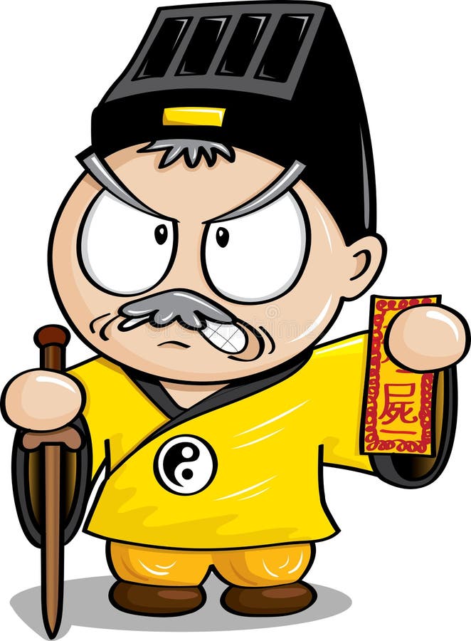 Sacerdote chino del Taoist stock de ilustración Sacerdote chino del Taoist stock de ilustración