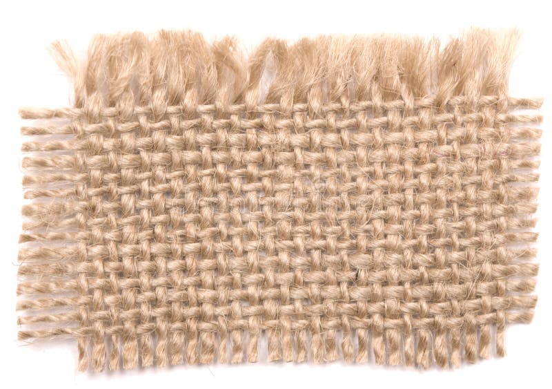 Sackcloth material isolated on white