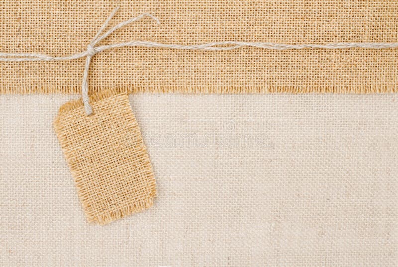 Sackcloth τιμολόγηση ετικεττών στοκ φωτογραφία με δικαίωμα ελεύθερης χρήσης Sackcloth τιμολόγηση ετικεττών στοκ φωτογραφία με δικαίωμα ελεύθερης χρήσης