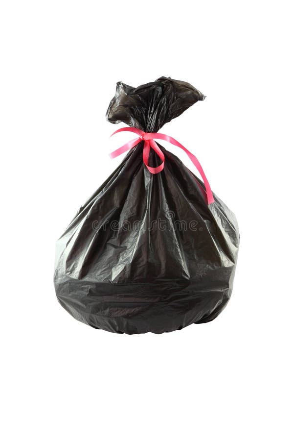 Saco de lixo plástico preto fotos de stock Saco de lixo plástico preto fotos de stock