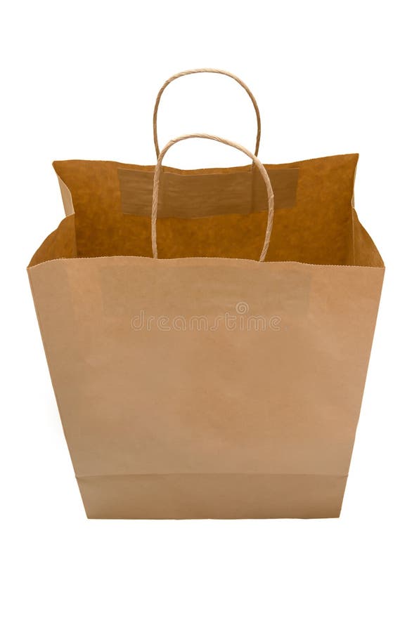 Saco de papel de Brown do papel de embalagem Abra o pacote Iso do saco de compras ilustração royalty free Saco de papel de Brown do papel de embalagem Abra o pacote Iso do saco de compras ilustração royalty free