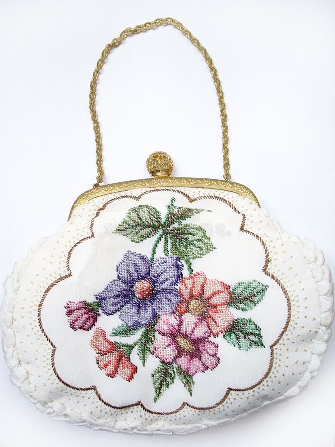 vintage needlepoint bolsa