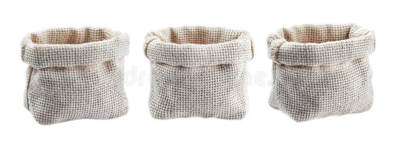 Saco vacío de la arpillera aislado en el fondo blanco, bolso del saco imagen de archivo libre de regalías Saco vacío de la arpillera aislado en el fondo blanco, bolso del saco imagen de archivo libre de regalías