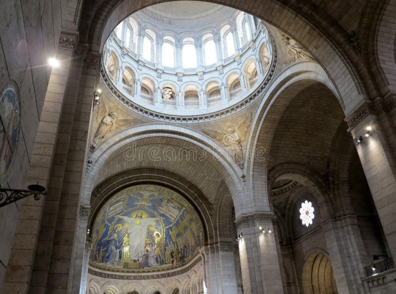 Sacre Coeur interior royalty free stock photos Sacre Coeur interior royalty free stock photos
