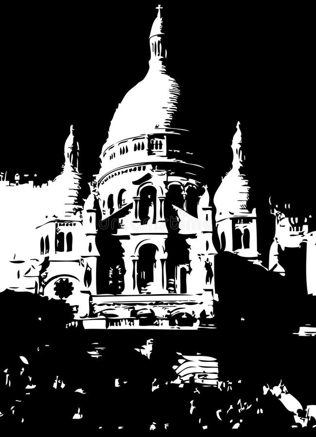 Sacre Coeur Church Paris France stock illustration Sacre Coeur Church Paris France stock illustration