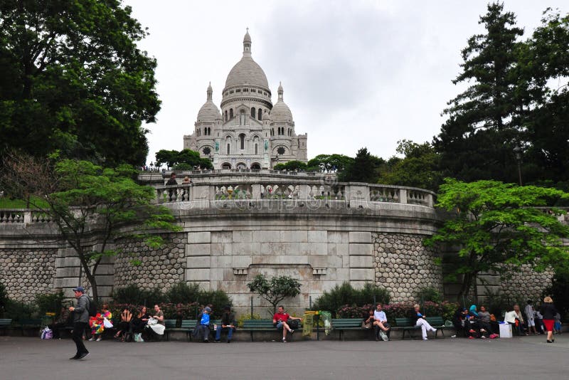 Sacre Coeur i Montmartre, Paris royaltyfria bilder Sacre Coeur i Montmartre, Paris royaltyfria bilder