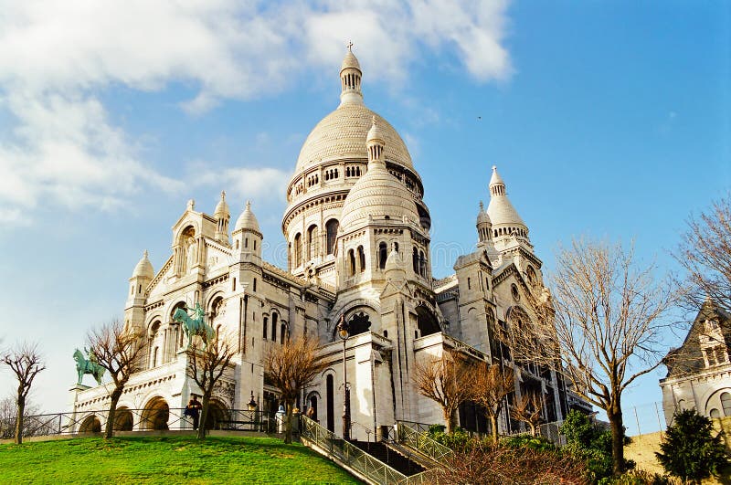 Sacre Coeur, Parijs Frankrijk stock foto's Sacre Coeur, Parijs Frankrijk stock foto's