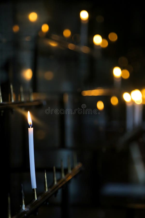 Sacred Burning Candles the Shrine Stock Photo Image of arabic, mantle