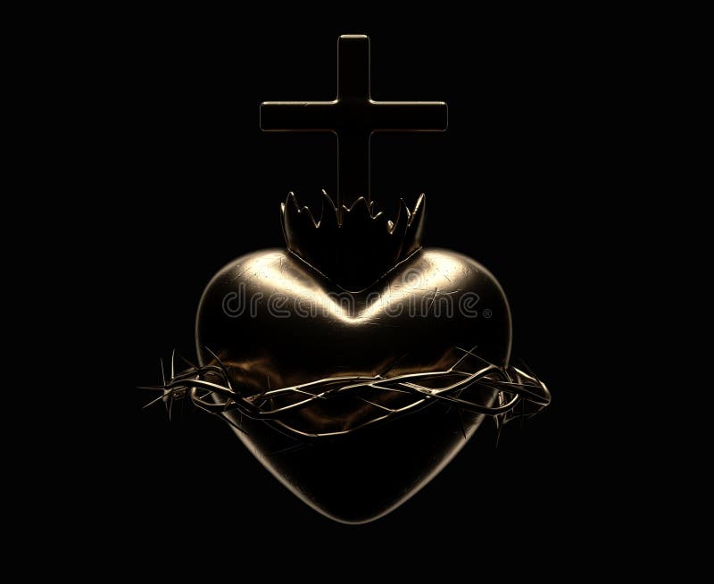 Sacred Heart of Jesus Casting Stock Illustration - Illustration of icon,  breathtaking: 152106096