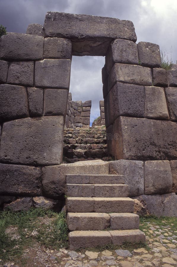 Sacsayhuaman walls, ancient inca ruins, Peru.