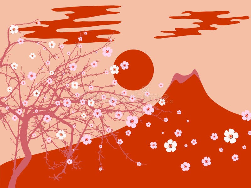 Japanese theme stock vector. Illustration of orange, orient - 13220123