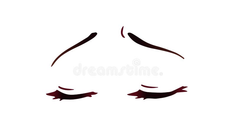 Scared Anime Face Manga Style Funny Stock Vector (Royalty Free