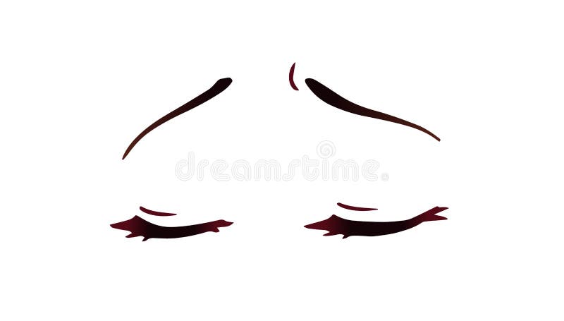 Scared anime face manga style funny eyes Vector Image