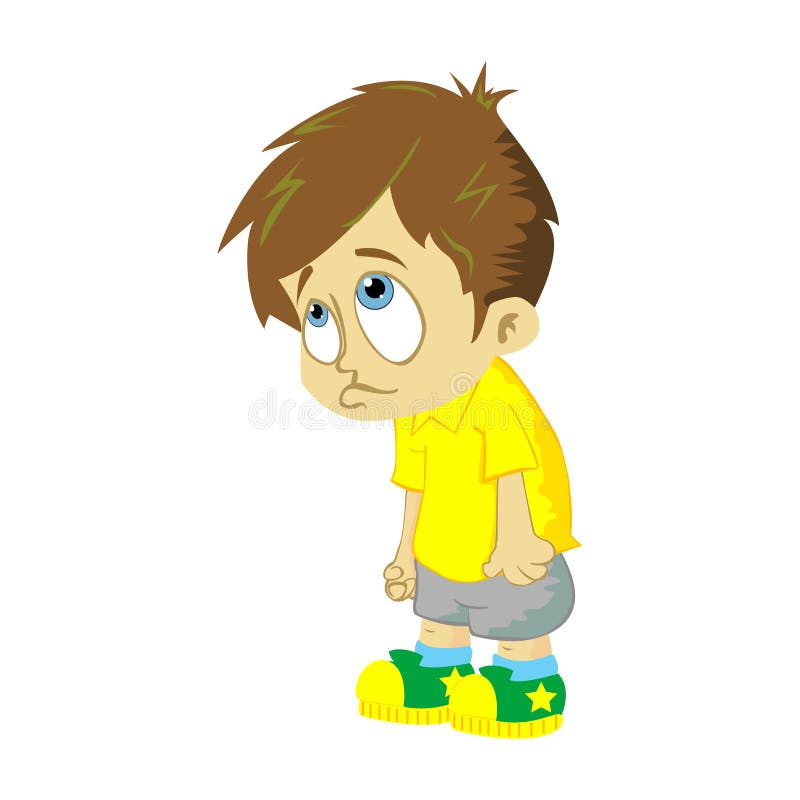 Sad Boy on White Background Stock Vector - Illustration of childhood, cartoon: 24533197 Sad Boy on White Background Stock Vector - Illustration of childhood, cartoon: 24533197