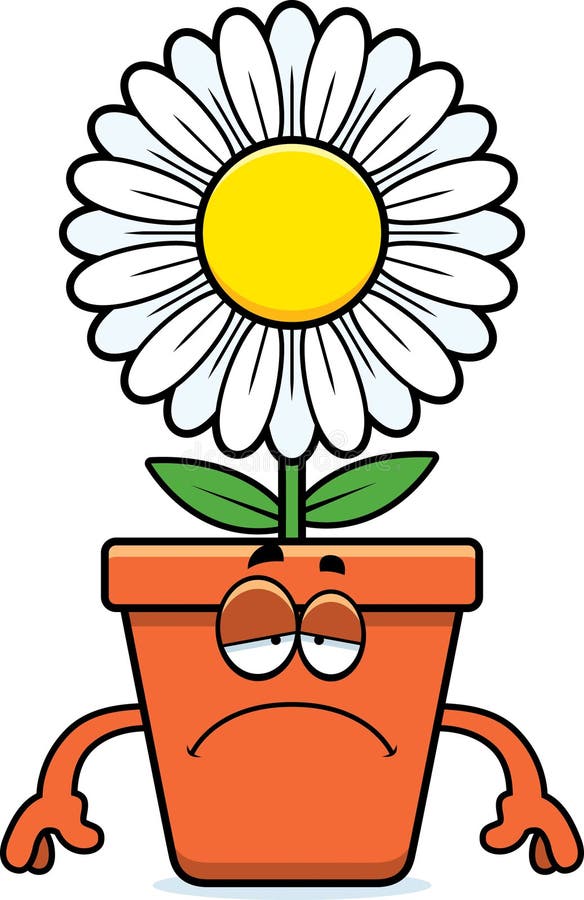  Sad  Cartoon  Flowerpot stock vector Illustration of flower  