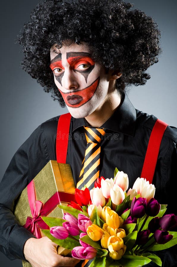 Sad clown photo. Image of entertainer, clown, makeup - 33964896