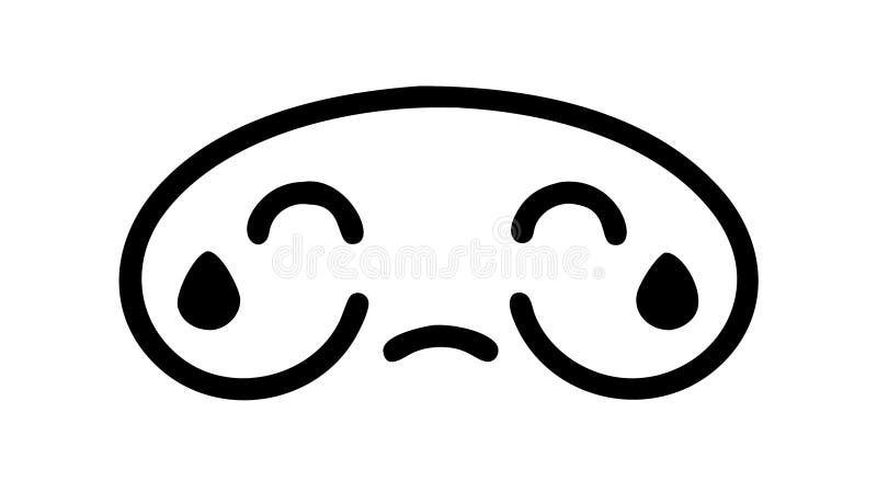 Sad Crying Face Schemer Emoji for Soref Emotion vector design Generative AI stock de ilustración