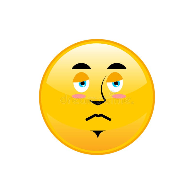 Emoji Sad, Unhappy And Feeling Depressed Yellow Face Icon Stock