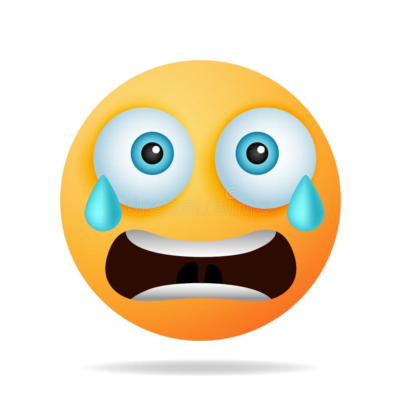 Emoticon - Crying stock illustration. Illustration of yellow - 8727402