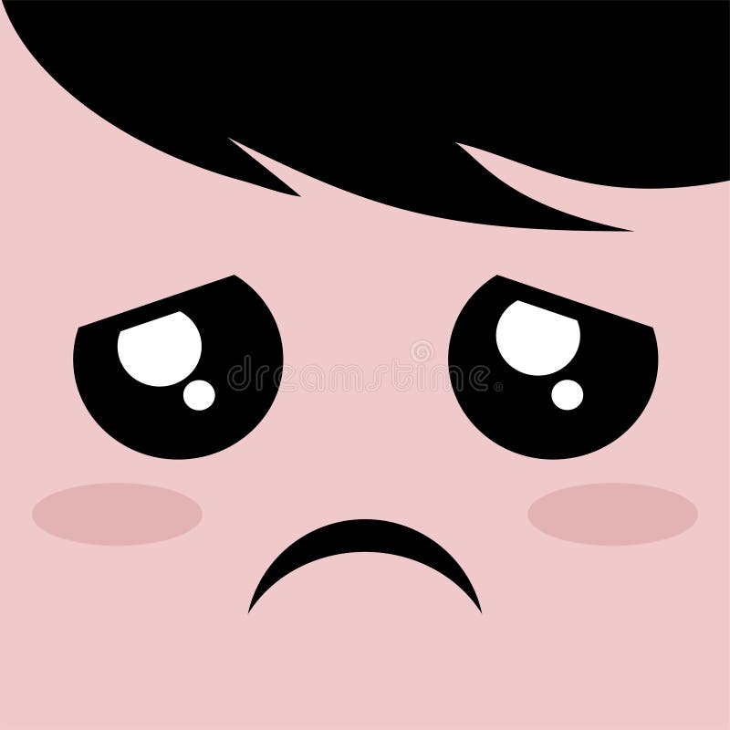 Sad face draw stock vector. Illustration of design, symbol - 85251364
