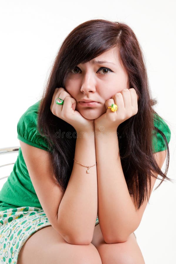 Sad girl stock photography